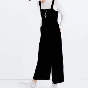 Madewell Crushed Velvet Wide Leg Jumpsuit